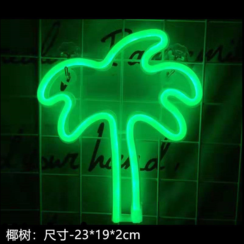 Luci al neon a LED con luci a forma di Cuore , Fulmine ,Fenicottero , Cactus ecc...