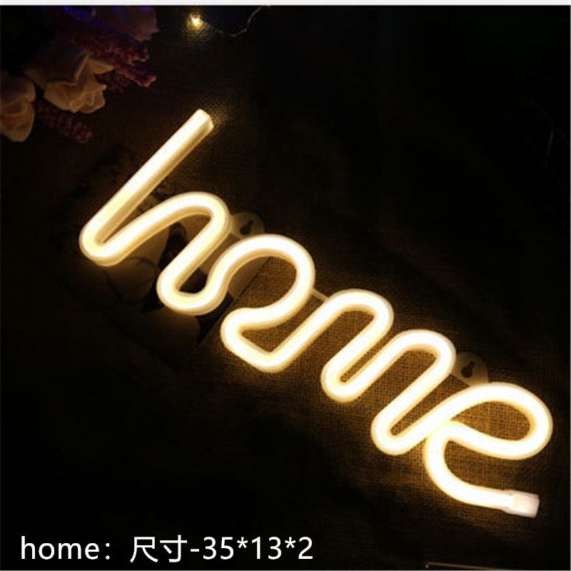 Luci al neon a LED con luci a forma di Cuore , Fulmine ,Fenicottero , Cactus ecc...