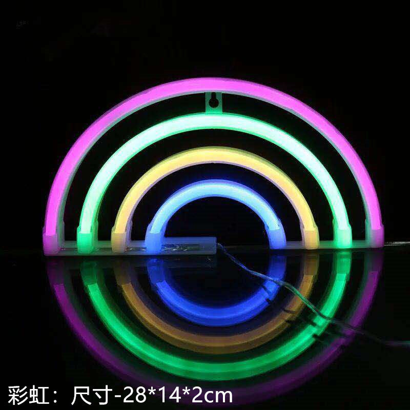 Luci al neon a LED con luci a forma di Cuore , Fulmine ,Fenicottero , Cactus ecc...