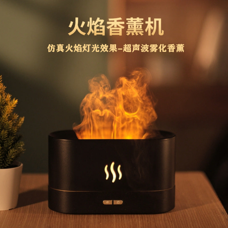 Diffusore di essenze umidificatore con effetto fiamme e aromatherapy