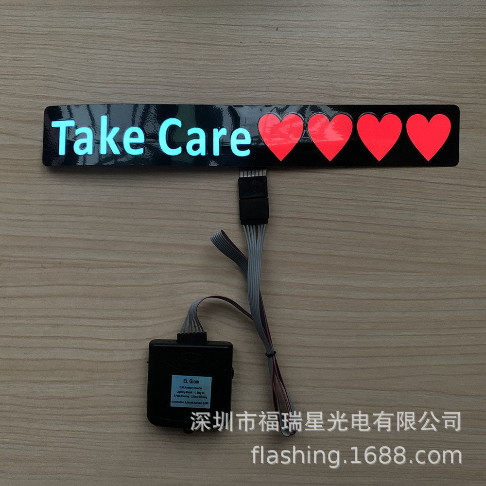 Wanted car stickers, customer-made Wanted luminous car stickers, 27 by 4 cm with double-sided adhesive luminous