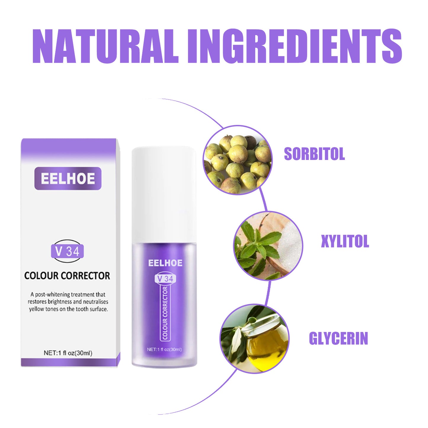 eelhoe sbiancante per denti e smalto ingiallito riparazione dentifricio pulizia orale cura smalto riparazione alito fresco rimuovere macchie denti